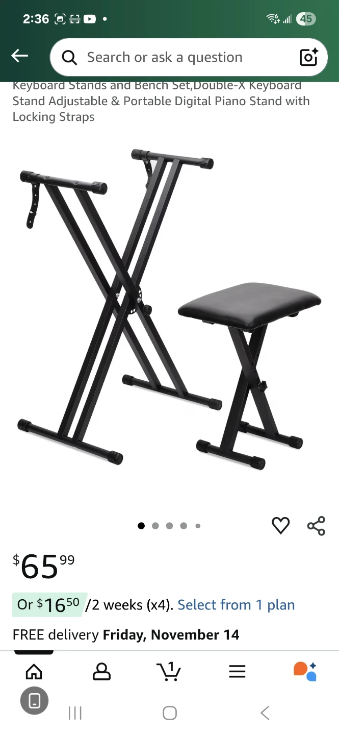Keyboard Stand & Bench Set, Double-X - photo 4