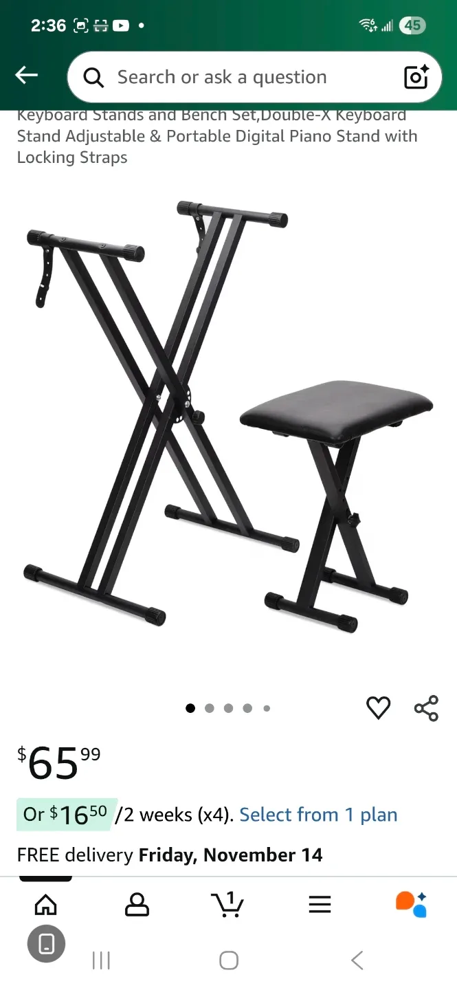 Keyboard Stand & Bench Set, Double-X image indicator(4)