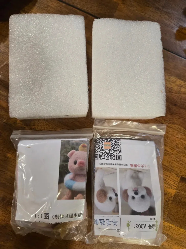 DIY Needle Felting Kit - Pig, Dog, Cat