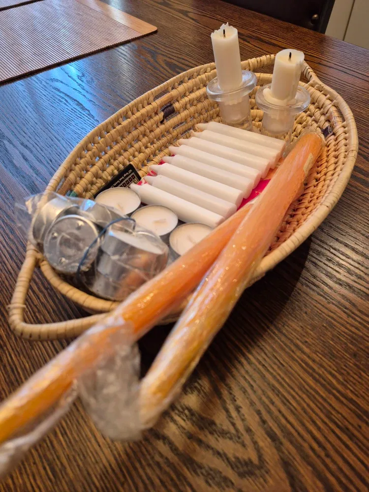 Candles🕯️Assortment (Tealight & Tapers) + 2 Glass Candle Holders image indicator(3)