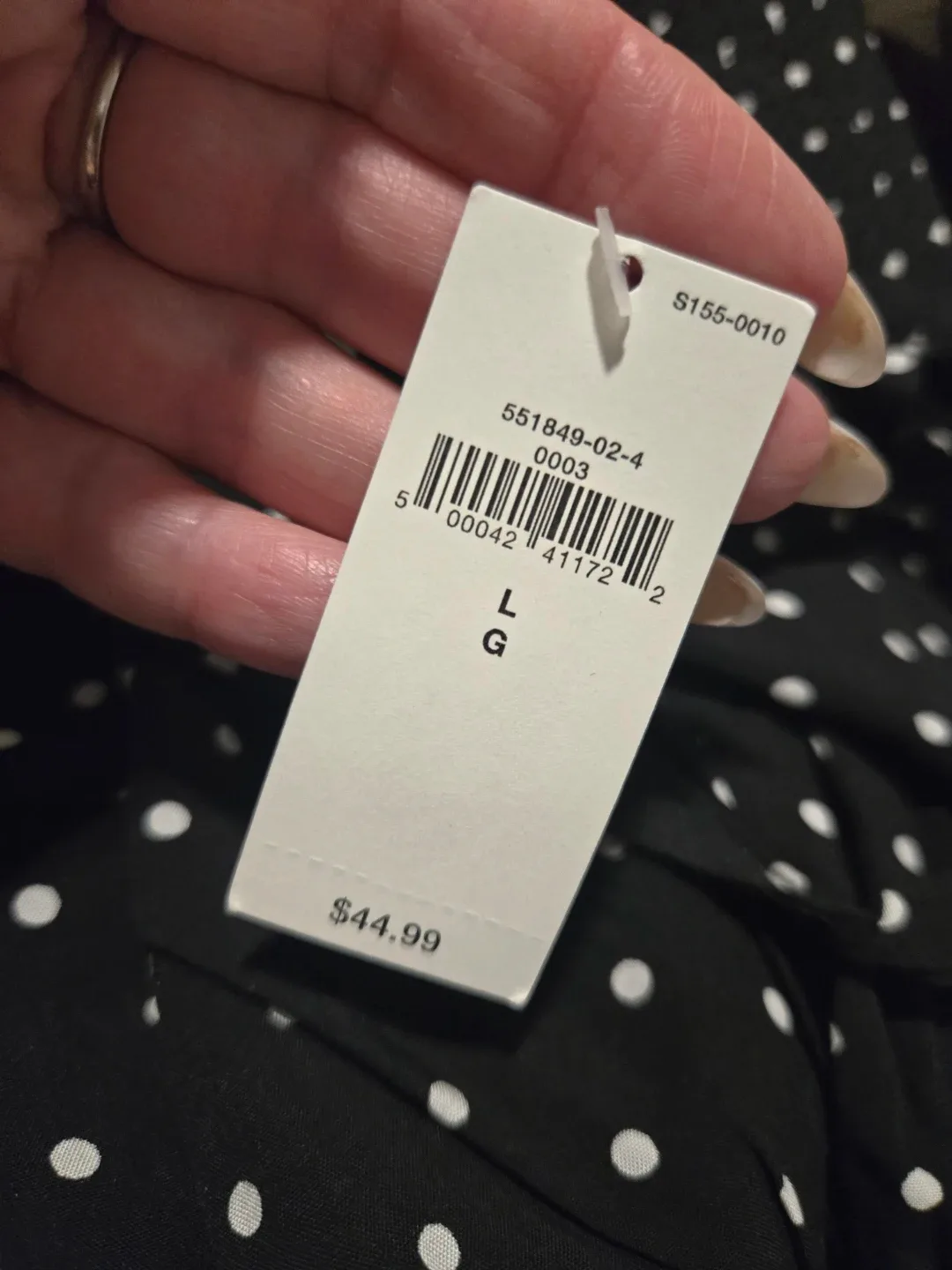 NEW! Old Navy Black & White Polka Dot Jumpsuit - Size L image indicator(3)