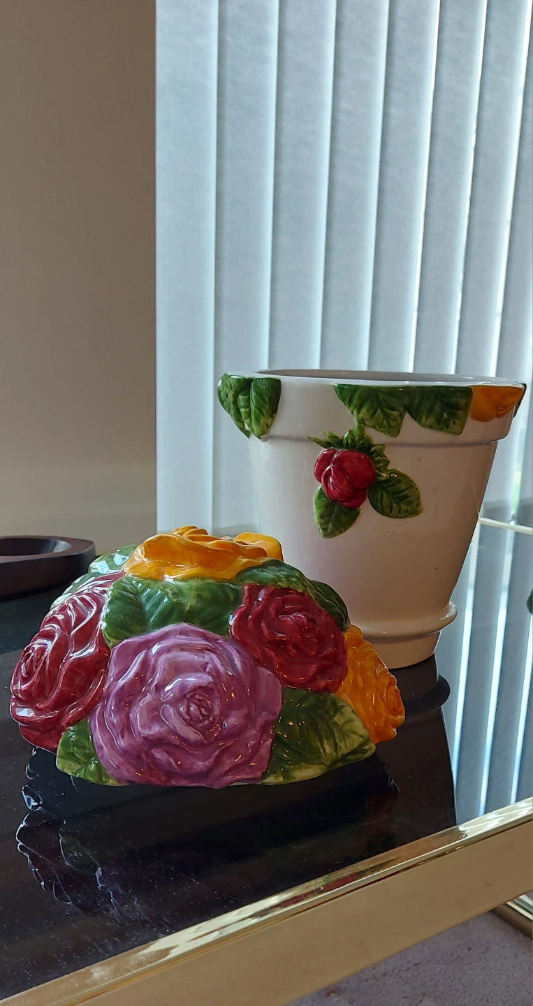 Vintage Floral Covered Candy Dish