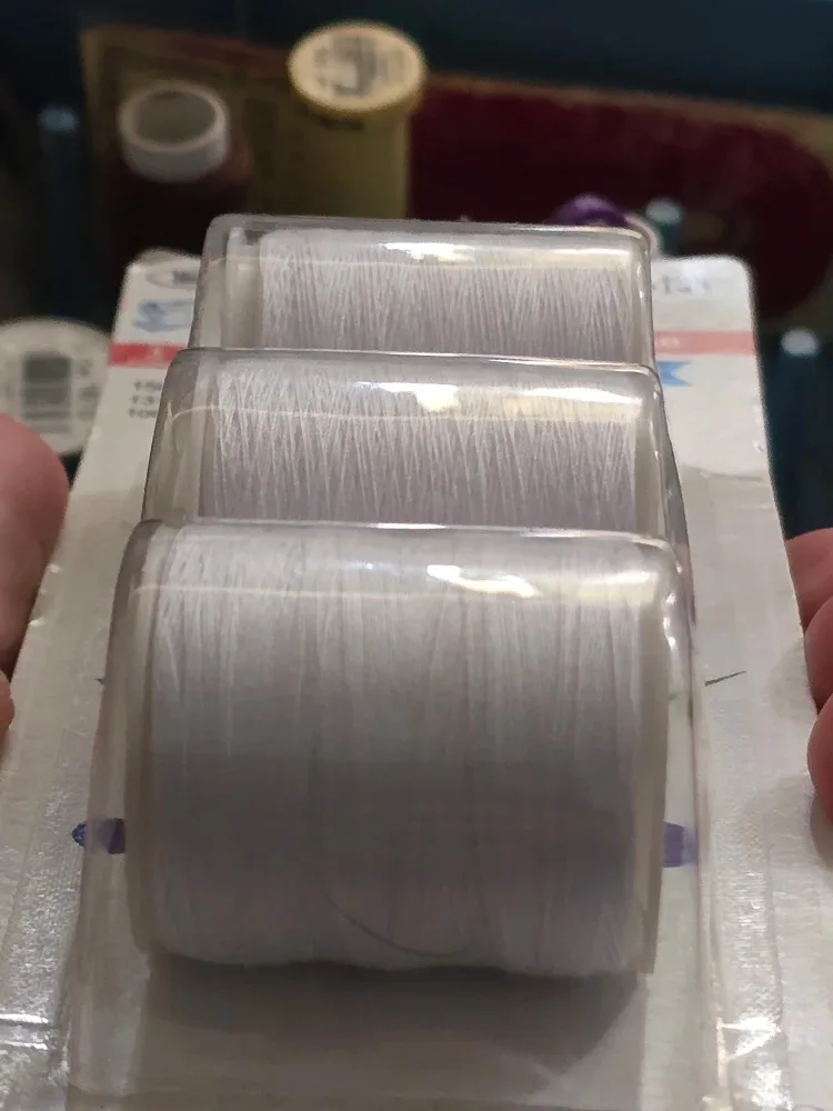 White Sewing Thread - 3 Spools