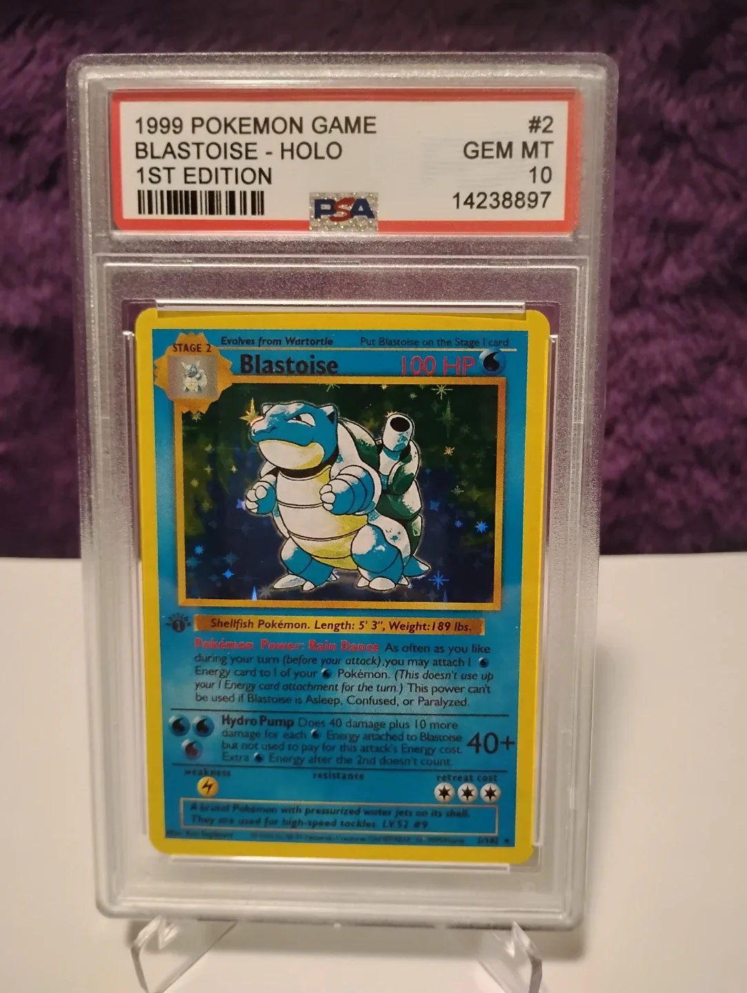 1999 Pokemon Game Blastoise Holo 1st Edition PSA 10