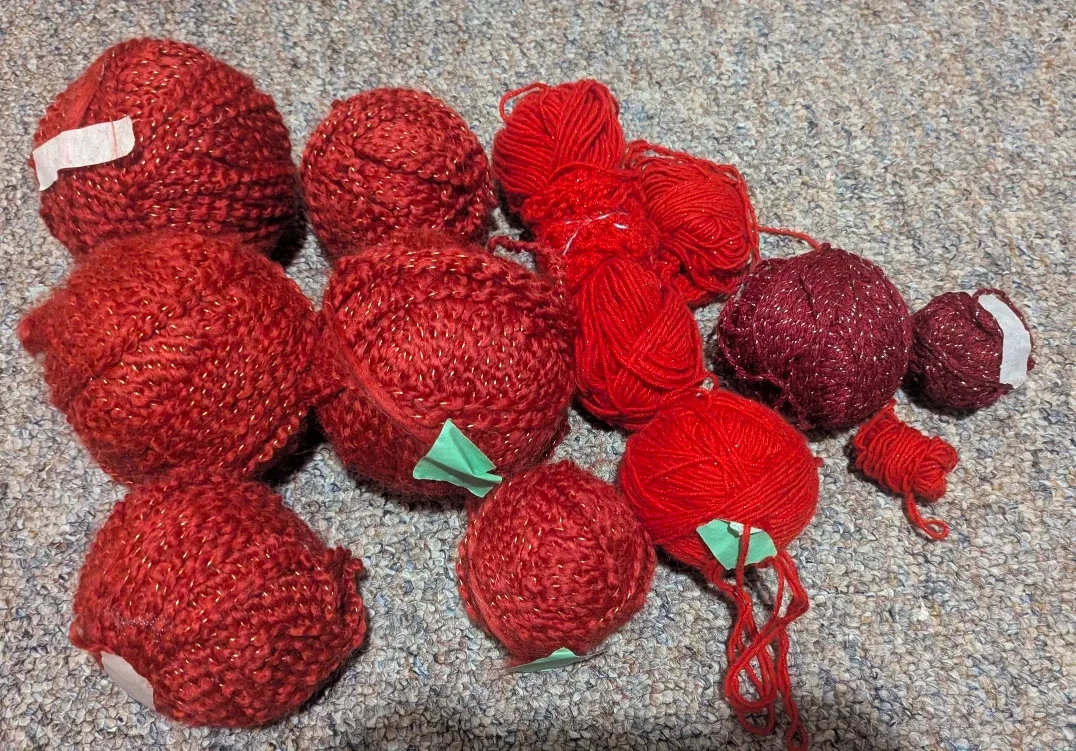 Red Yarn Lot - Knitting & Crochet Supplies
