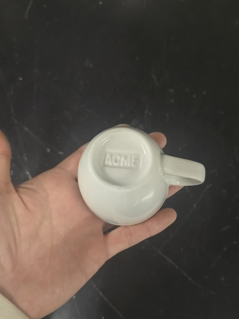 Acme White Ceramic espresso cup