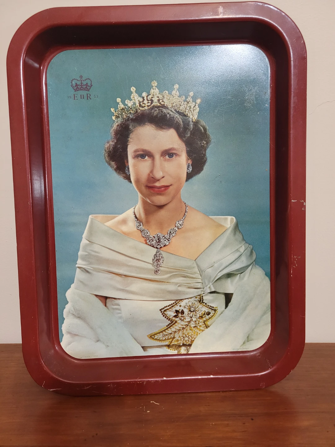Vintage Queen Elizabeth II Tray