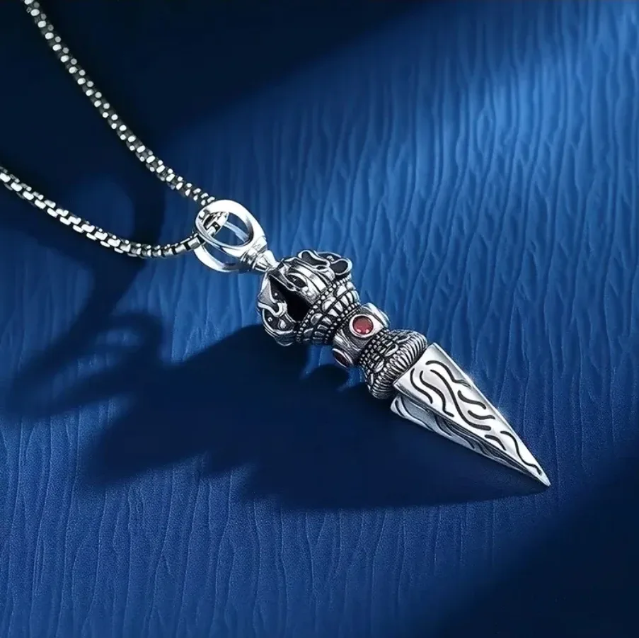 Silver Vajra Phurba Pendant Necklace image indicator(5)