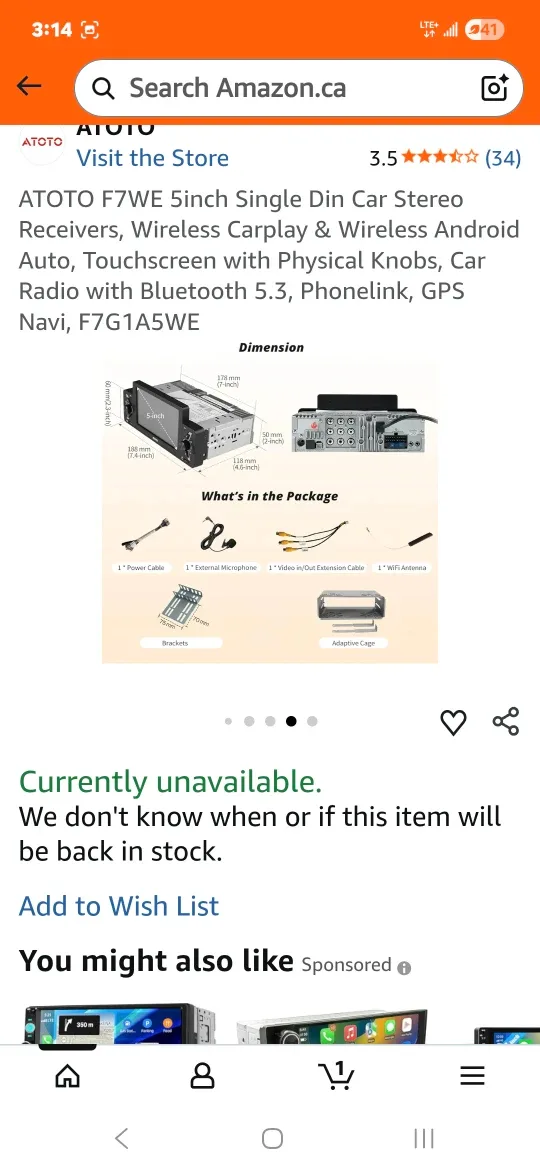 ATOTO F7 WE 5 Inch Single Din Car Stereo image indicator(5)