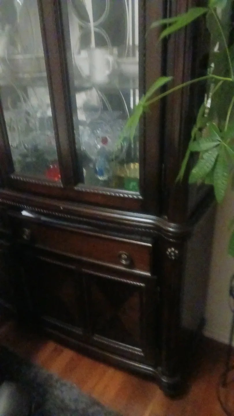 Dark Wood China Cabinet