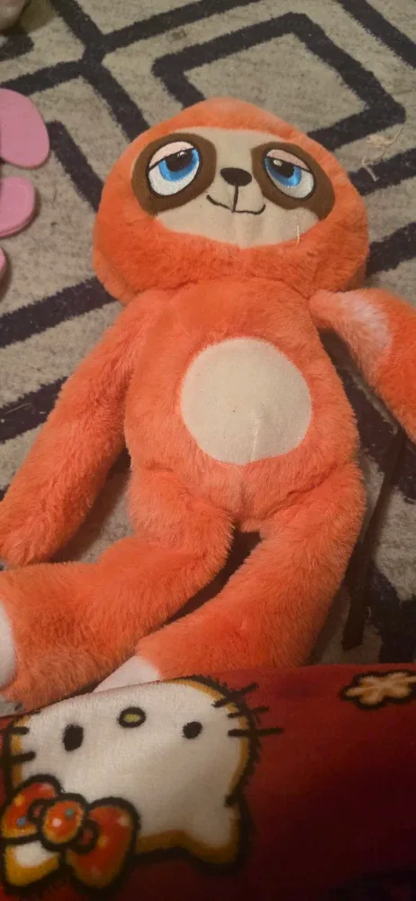 Orange Sloth Plush Toy