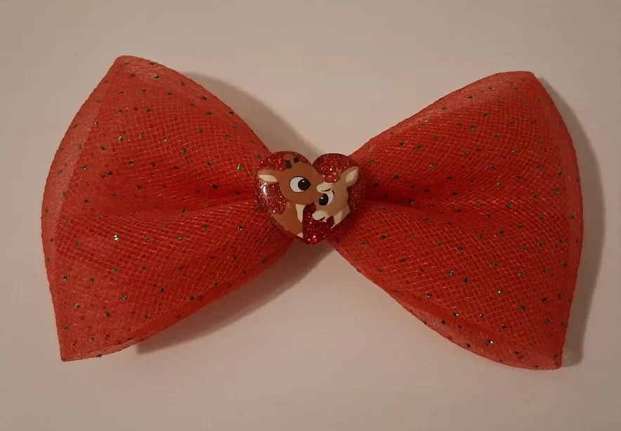 Rudolph & Clarice hair bow clip