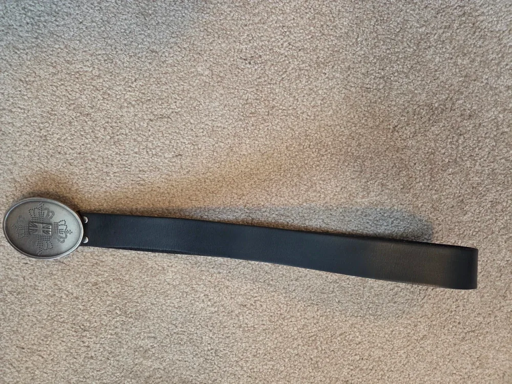 Black Leather Belt with Decorative Buckle GUESS image indicator(2)