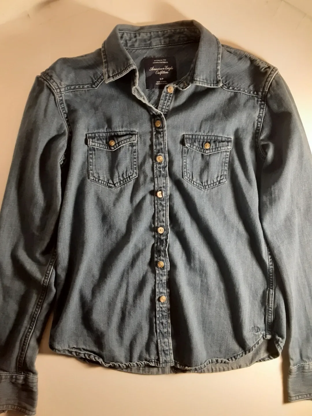 American Eagle - Long Sleeve Button-Up Shirt | S: SM image indicator(2)