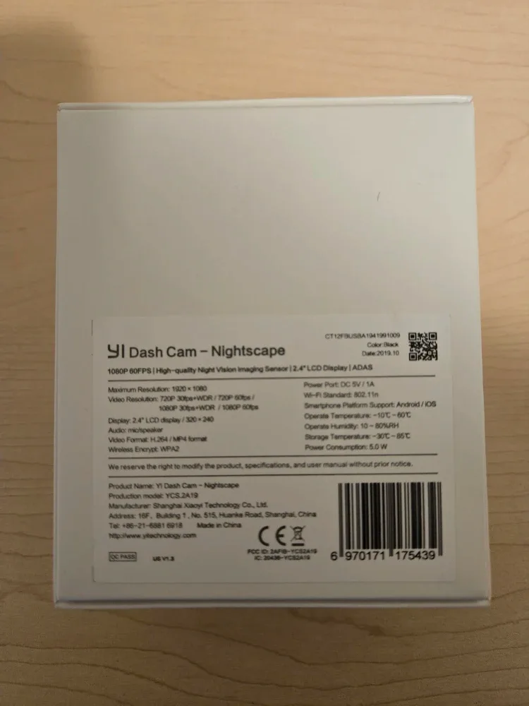 YI Nightscape Dash Cam 1080p Wi-Fi, Sony Sensor, Night Vision image indicator(3)