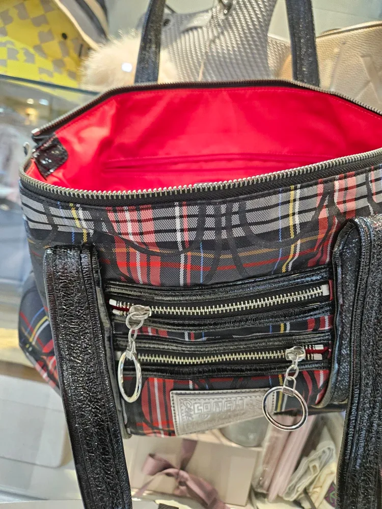 Coach Plaid Tote Bag image indicator(4)
