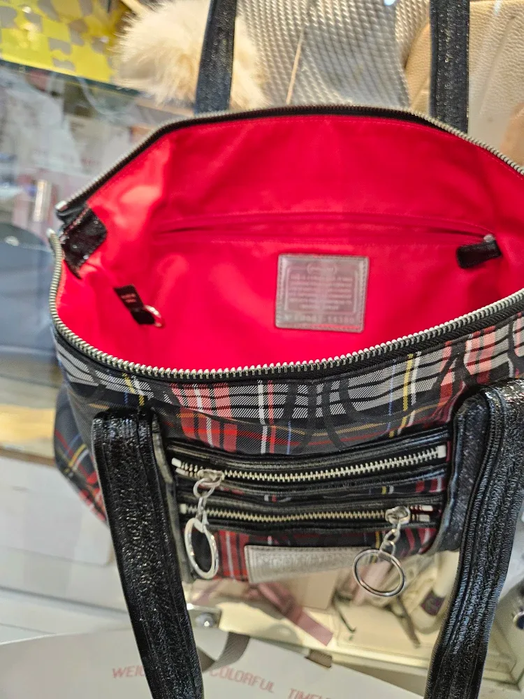 Coach Plaid Tote Bag image indicator(6)