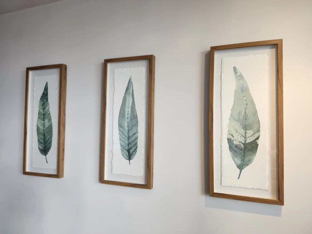 Set of 3 Framed Leaf Prints - photo 2