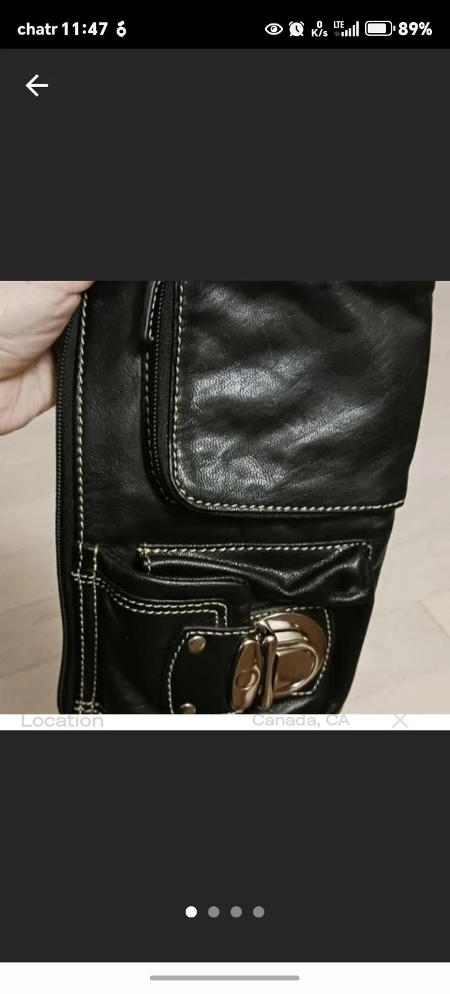 Dainese Black Leather Shoulder Bag - photo 2