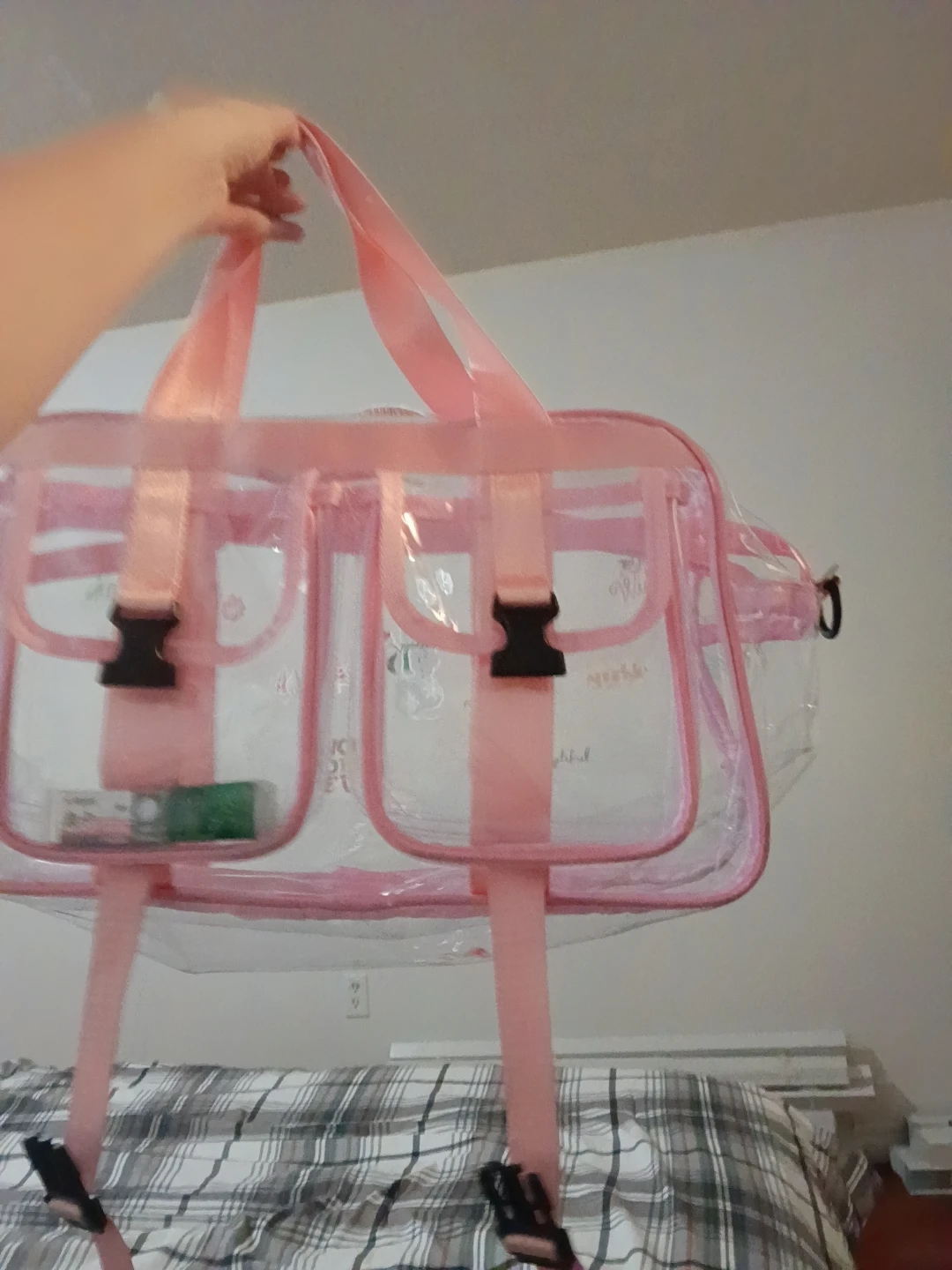 Pink Clear Tote Bag