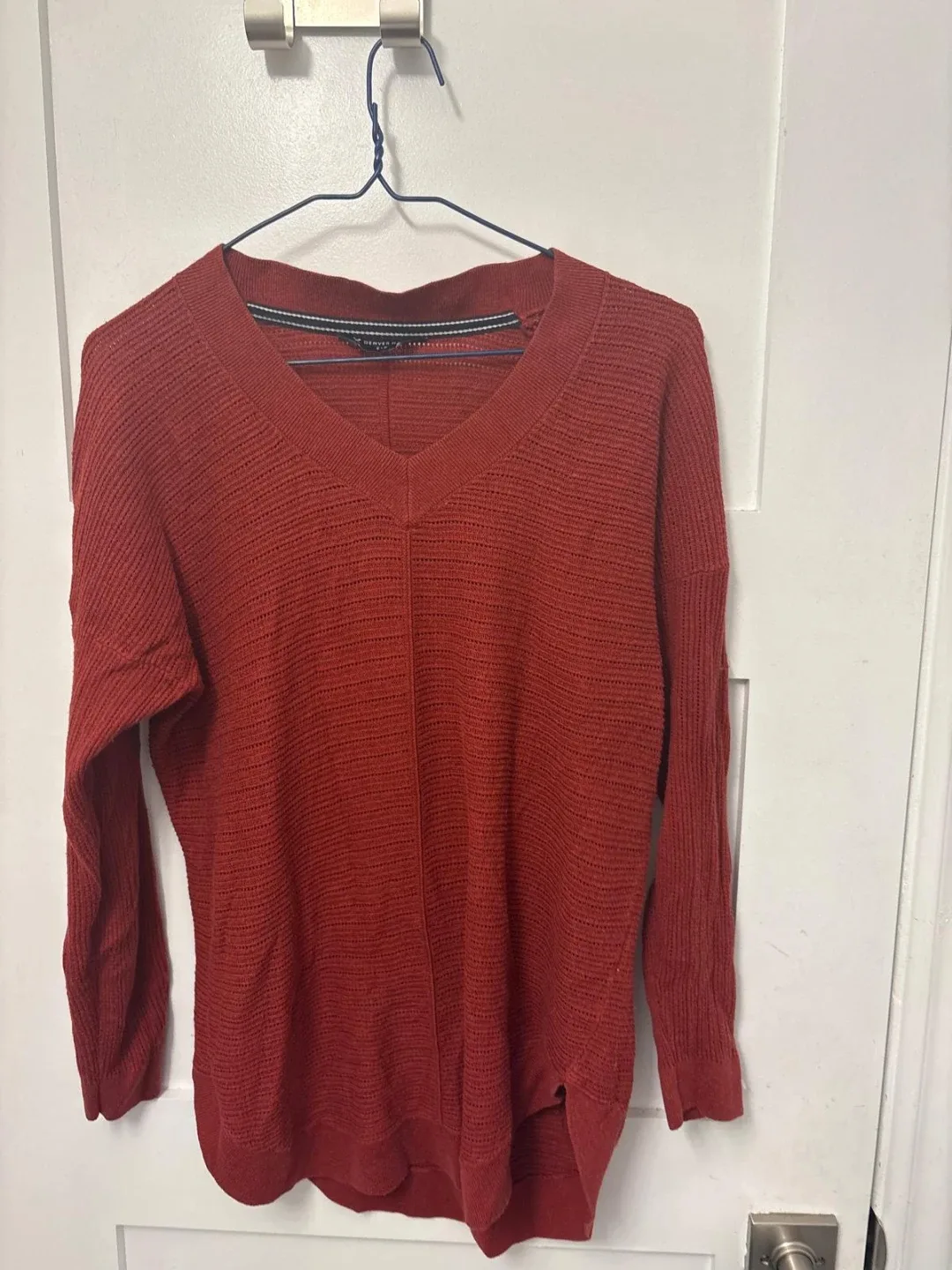 Denver Hayes Red V-Neck Sweater - Size S thumbnail