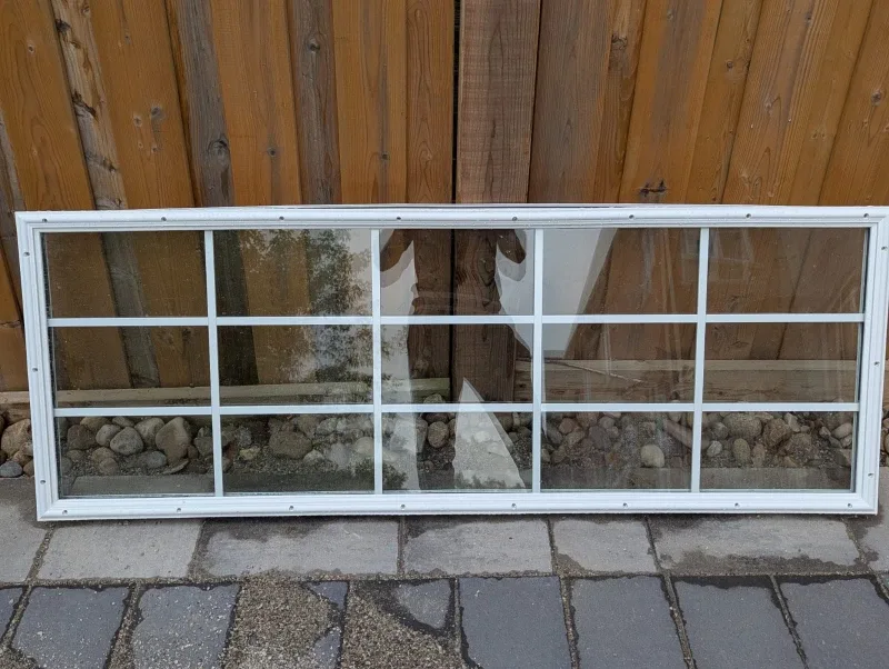 White Glass door insert