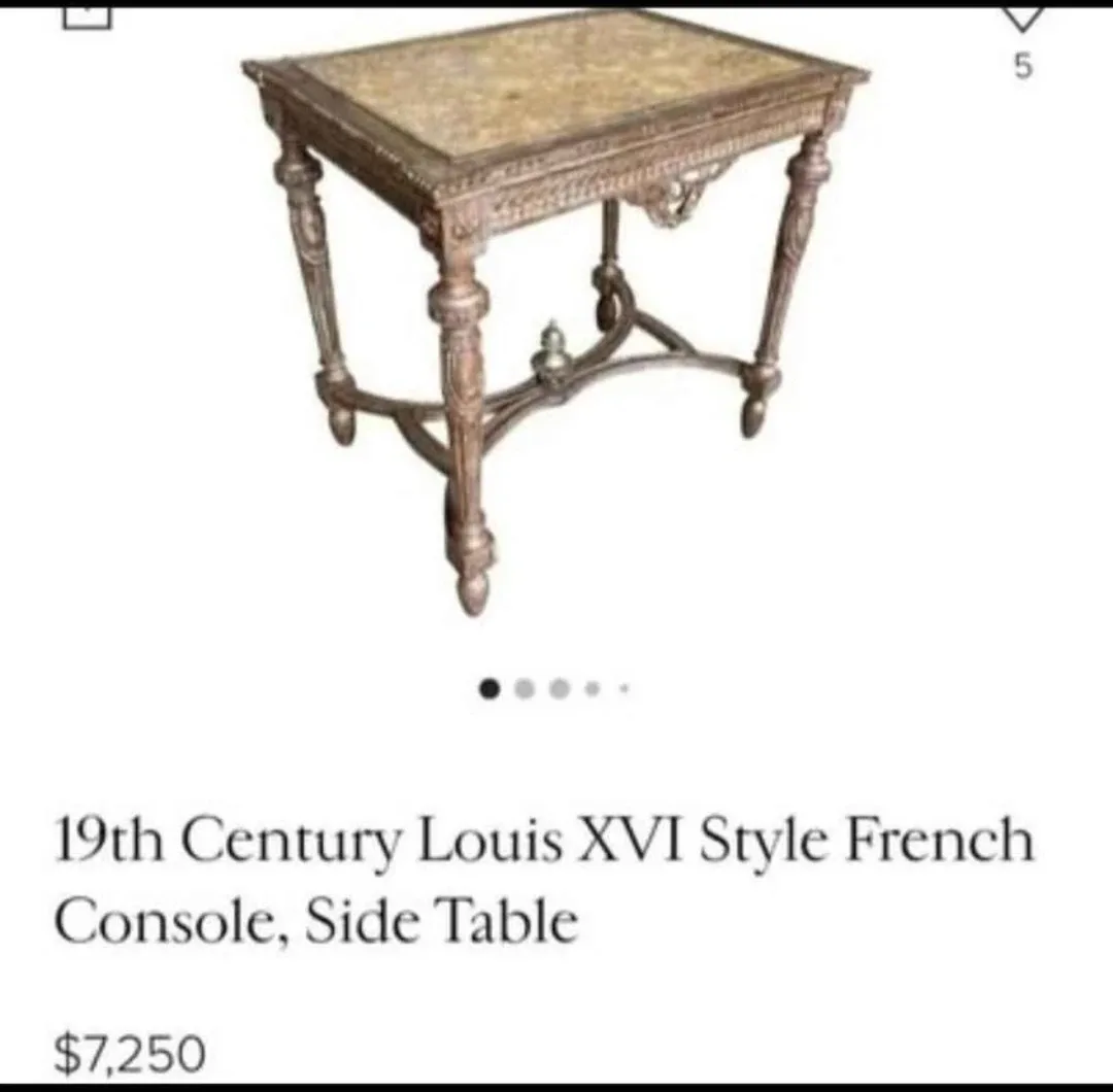 Beautiful  louis XV style marbletop table image indicator(7)