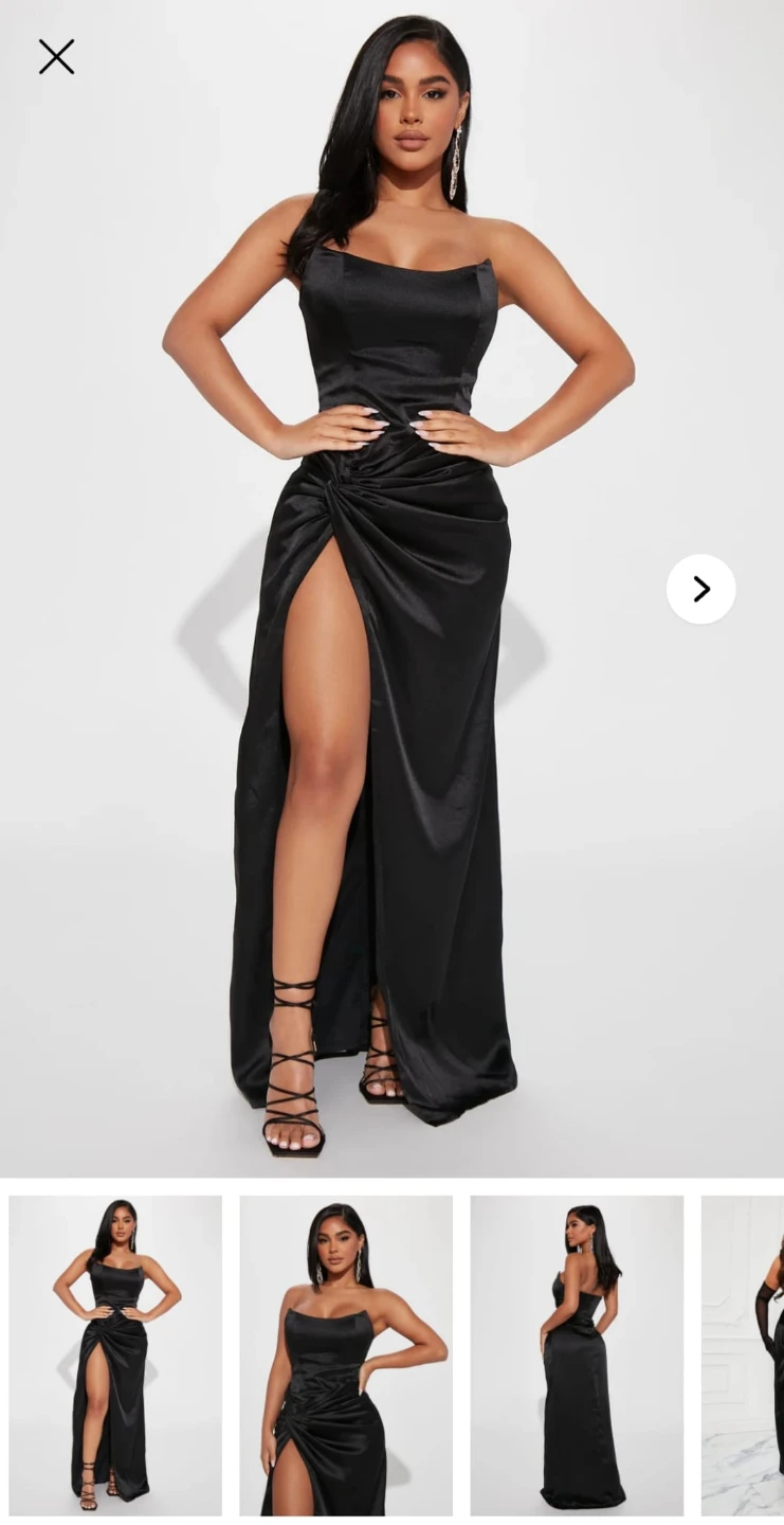 Fashion Nova Black Maxi Dress - Medium