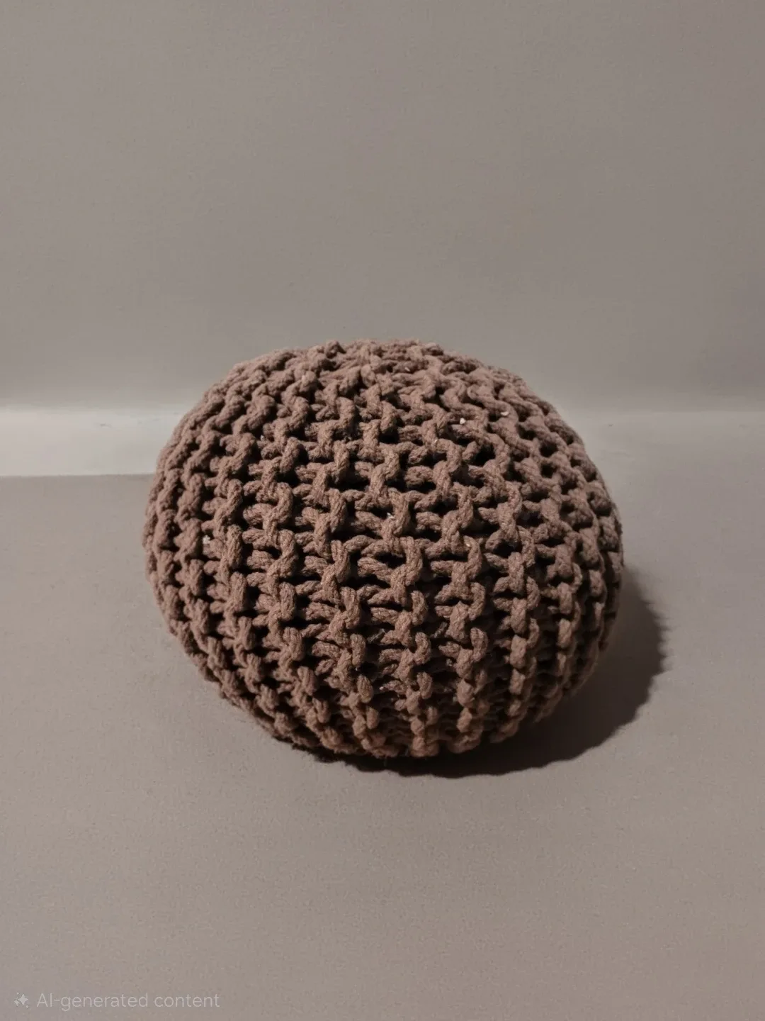 Handmade Knitted Pouf Ottoman image indicator(3)