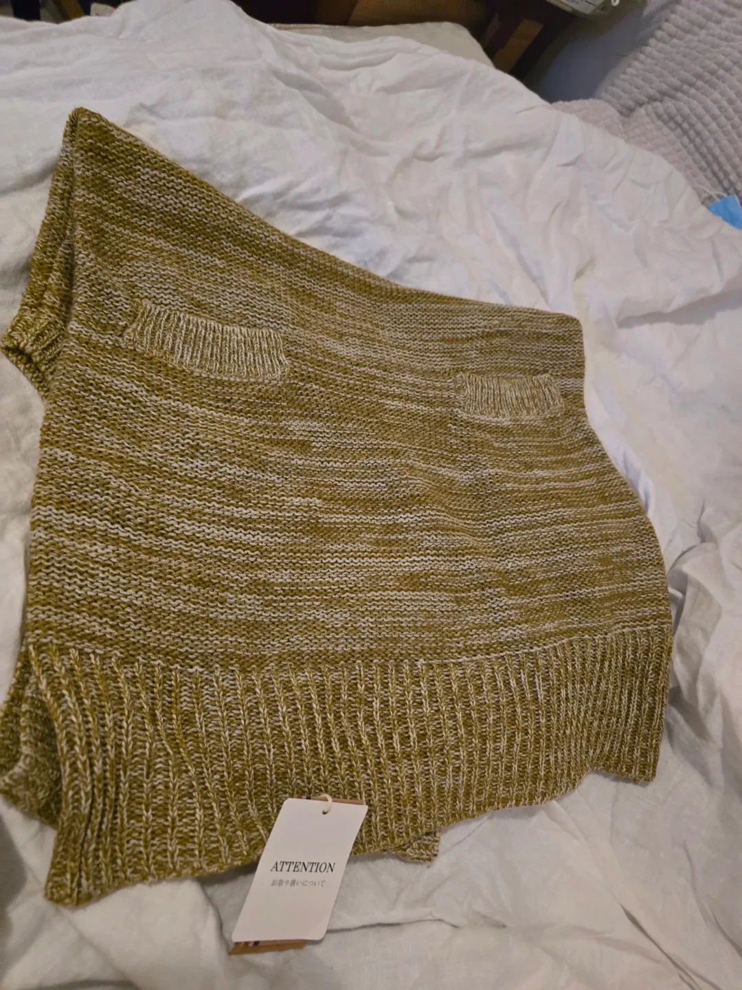 Attention Sleeveless Knit Top, Olive Green BNWT Japan image indicator(4)