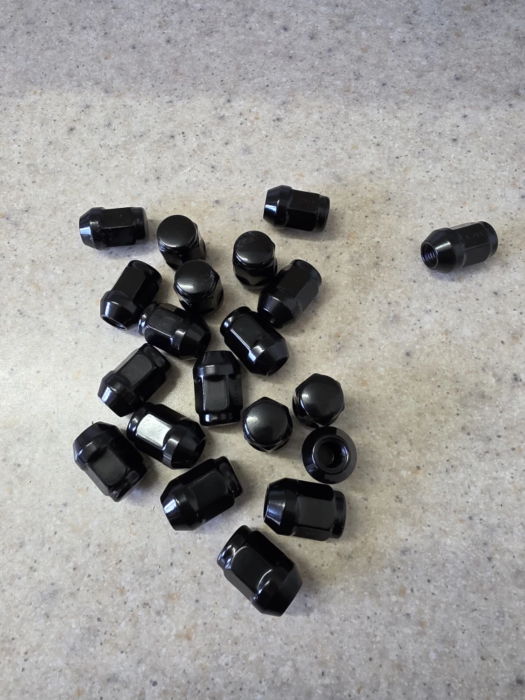 Set of 20 Black 12x1.5 Lug Nuts - photo 3