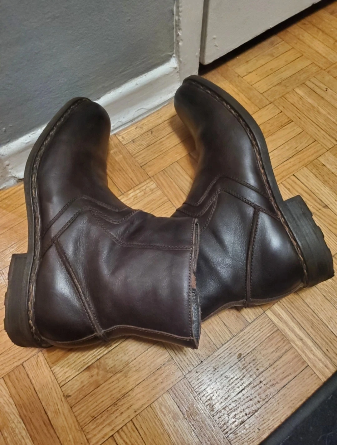 Men's  RJ Colt Brown Leather Boots New Size 10.5 - photo 3