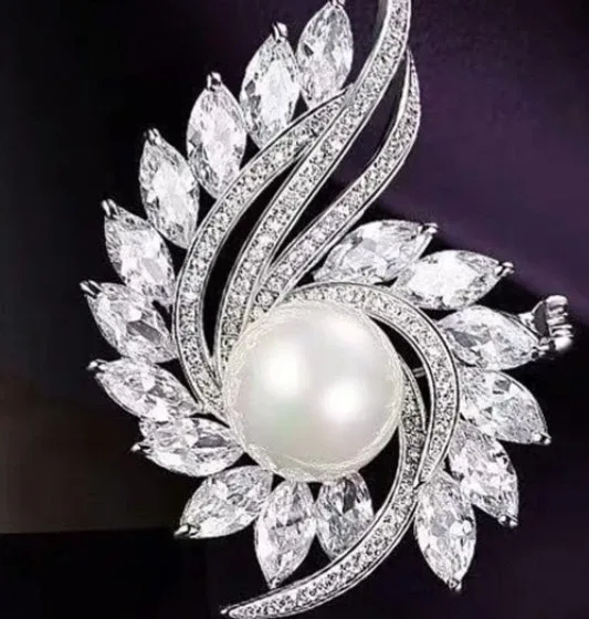 Pearl Brooch & Earrings Set image indicator(2)