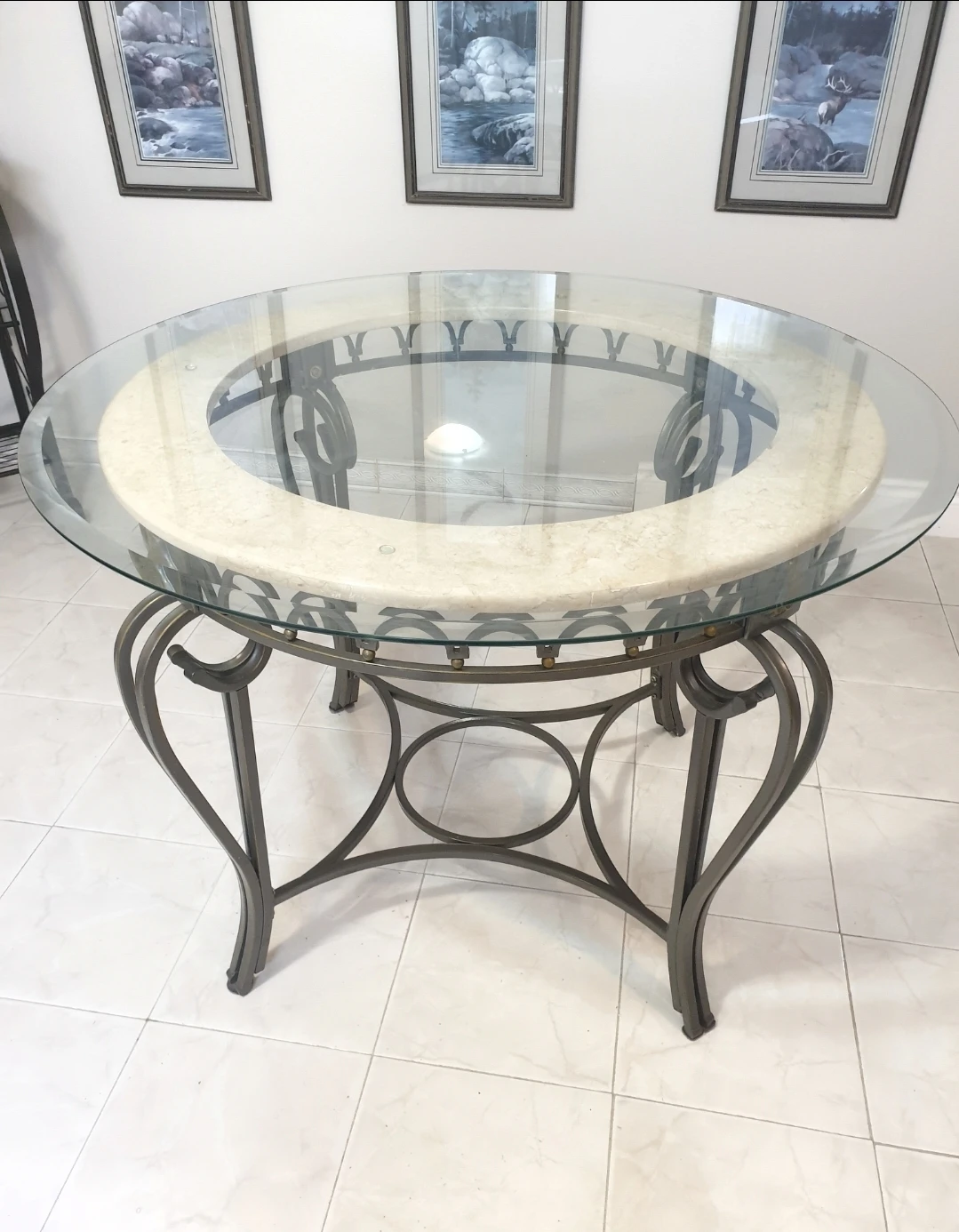 Glass Top Dining Table with 4 Chairs - photo 3