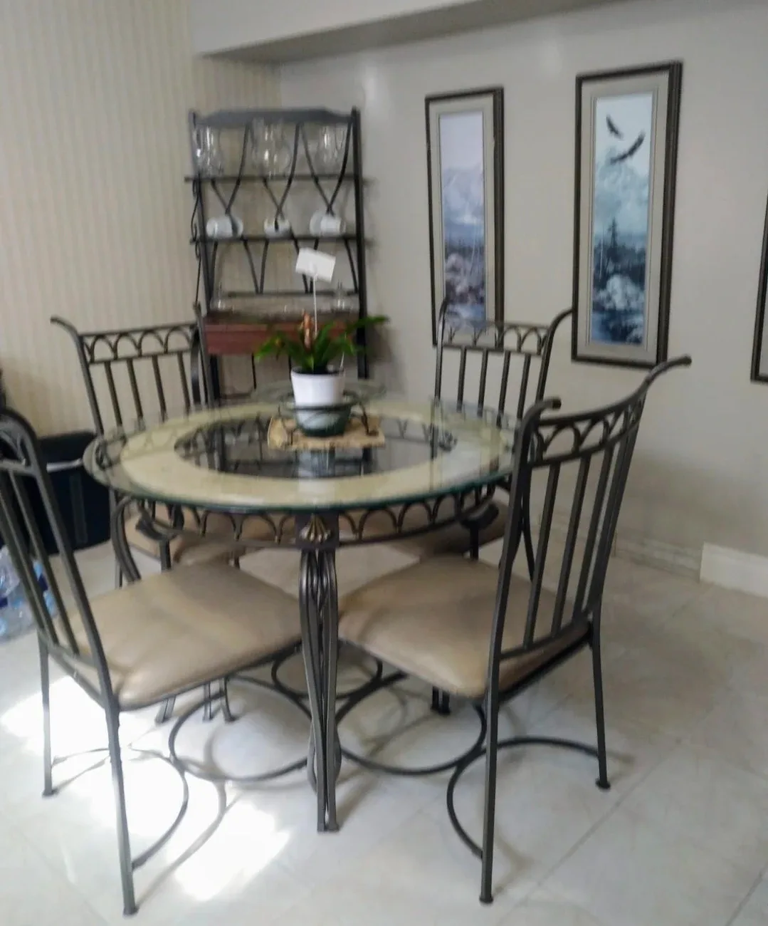 Glass Top Dining Table with 4 Chairs image indicator(6)