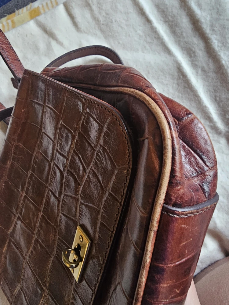 Fossil Brown Crocodile Embossed Crossbody Bag - photo 3