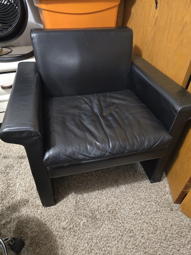 Black Leather Armchair