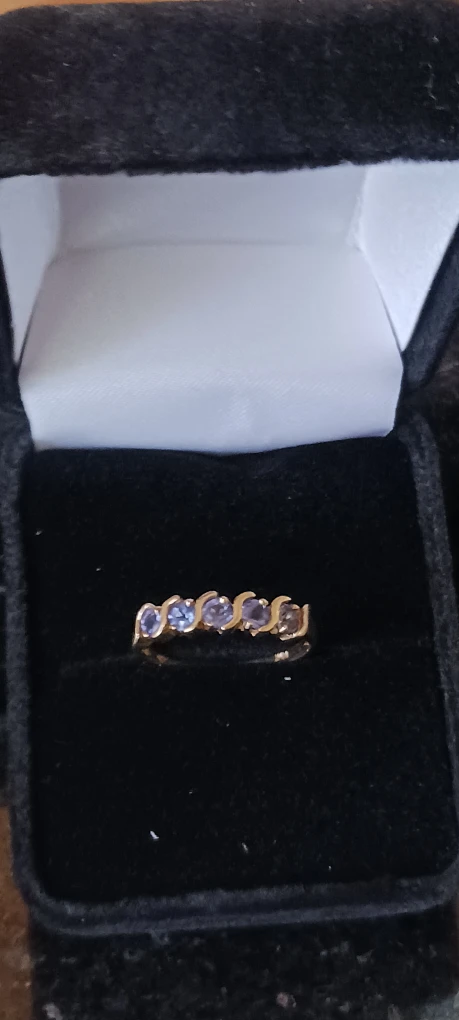 10k Gold Ring with Tanzinite Stones