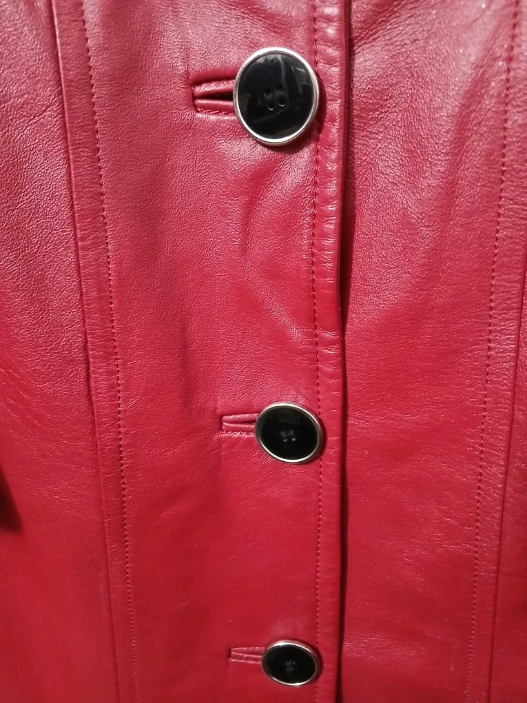 Danier Red Leather Jacket Size M/M image indicator(3)