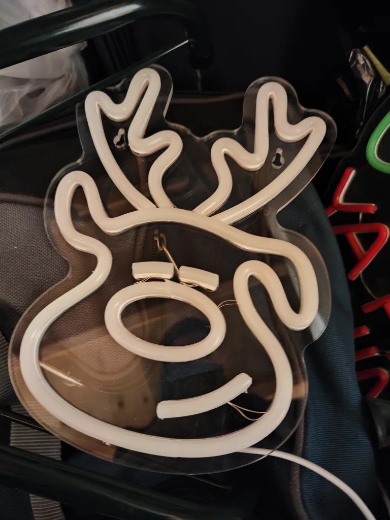 Reindeer Neon Sign Christmas decoration thumbnail