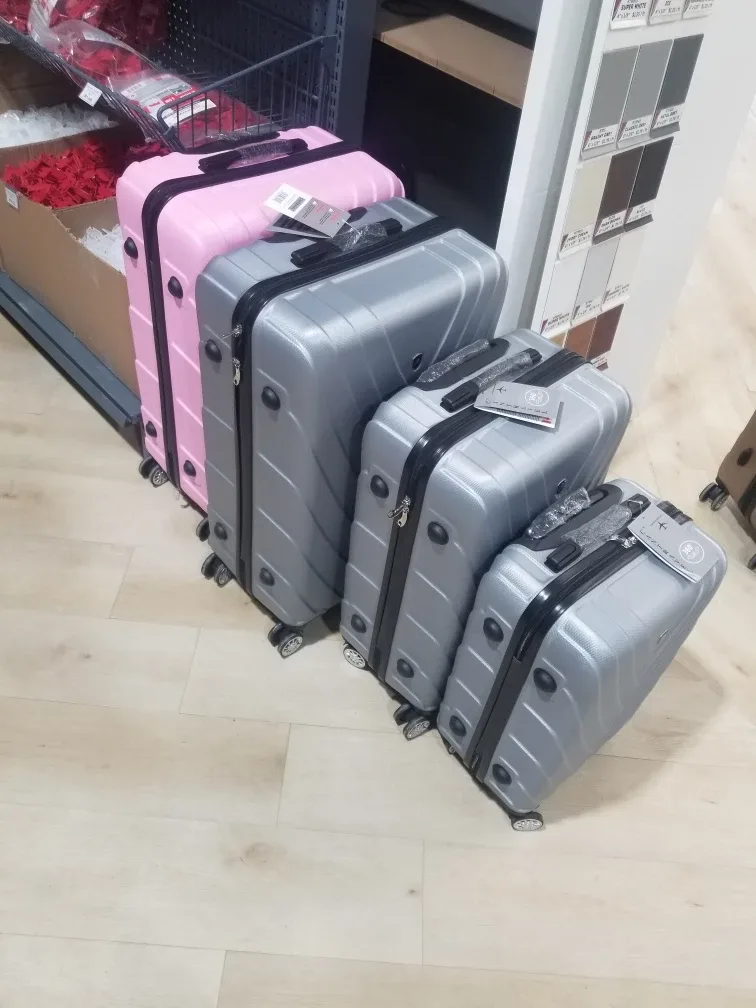 Luggage Set - Pink & Grey