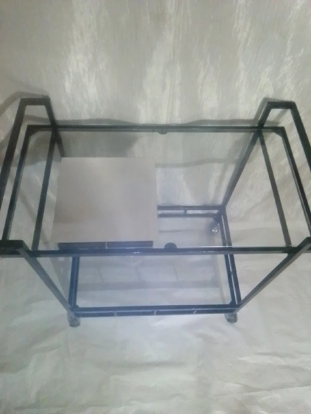 Black Metal & Glass Bar Cart - photo 2