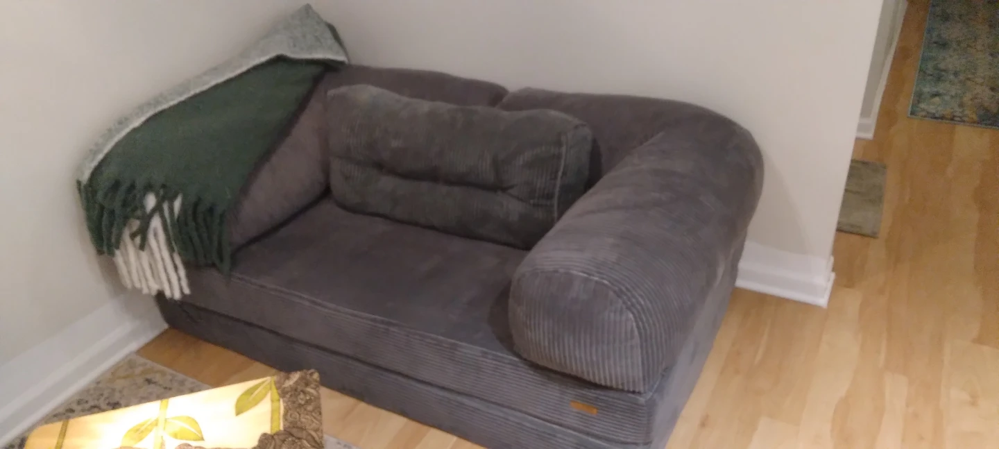 Corduroy Gray Loveseat