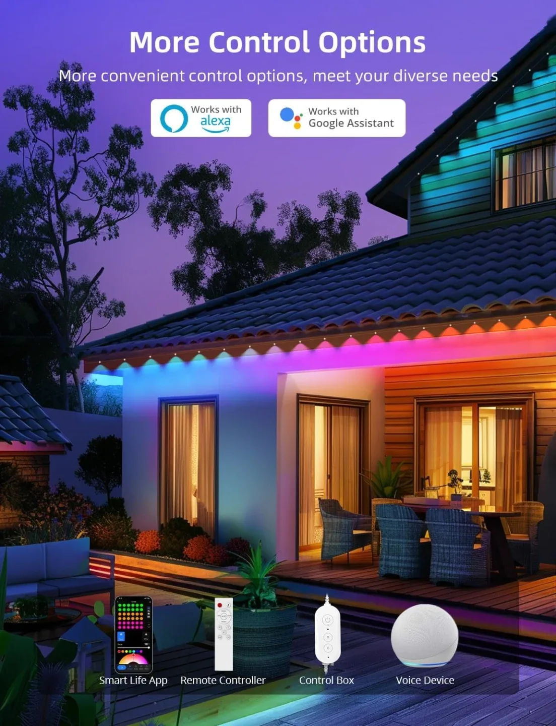 Permanent Outdoor Lights 100ft BNIB image indicator(7)