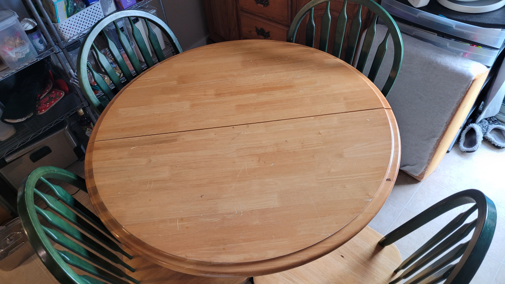Round / Oval Wooden Dining Table with 5 Chairs - photo 3