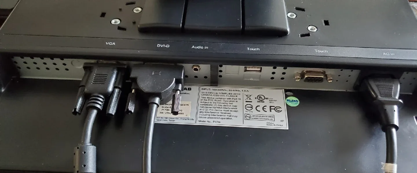 17 "G Vision P17BH-AB Monitor with VGA ,Dvi image indicator(4)