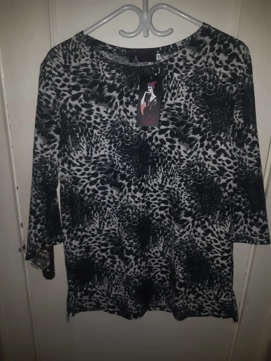 Model France Animal Print Top - Size S/M