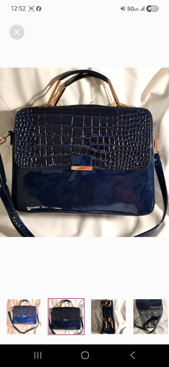 J Francis Tote with faux blue  crock accent bag