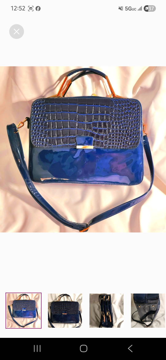 J Francis Tote with faux blue  crock accent bag - photo 2
