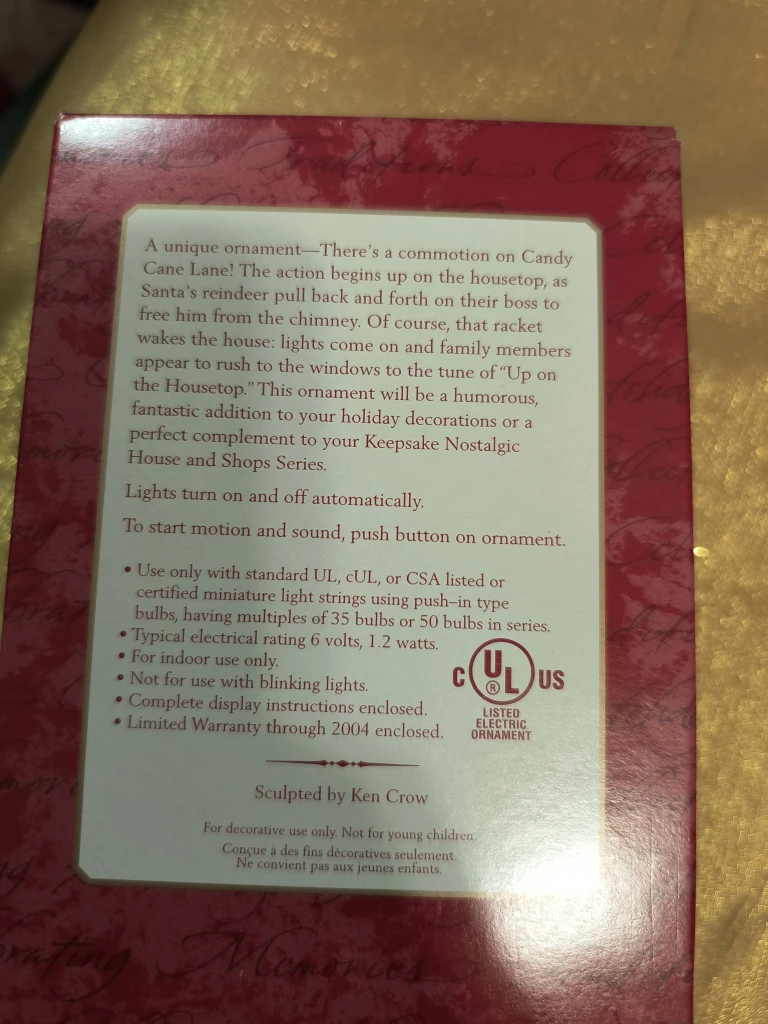 Hallmark Keepsake Ornament - Up on the Housetop - photo 2